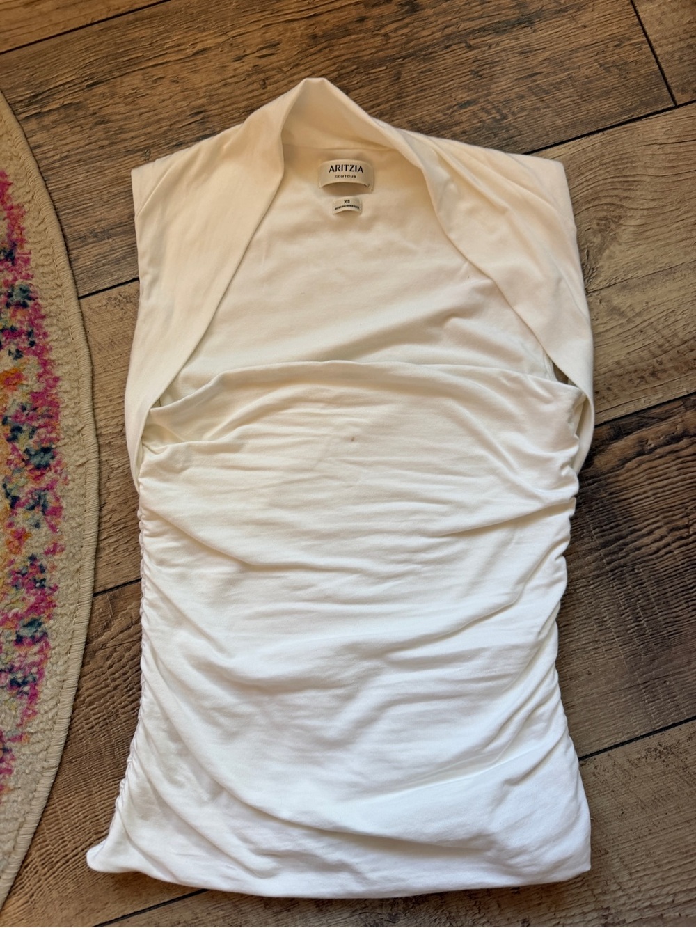 Aritzia White Ruched Women's Top